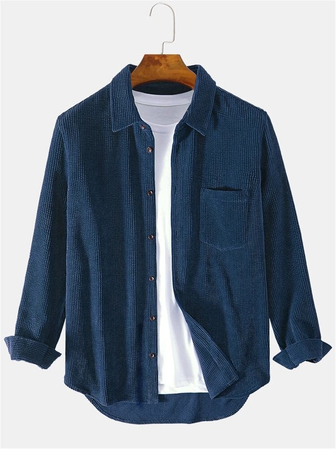 Buttoned Casual Corduroy Shirts hawalili