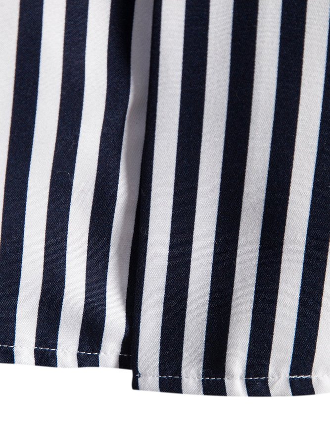 Men's Printed Basic Striped Shirts