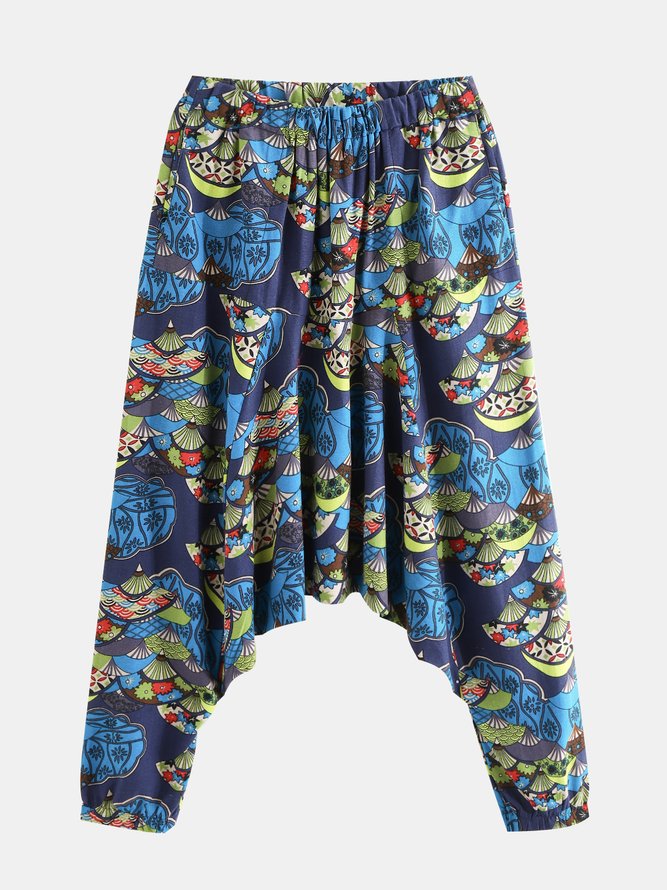 Casual Tribal Patchwork Harem Casual Pants