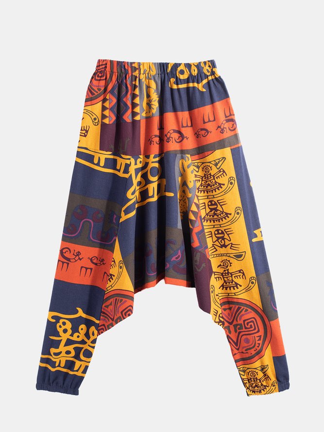Casual Tribal Patchwork Harem Casual Pants