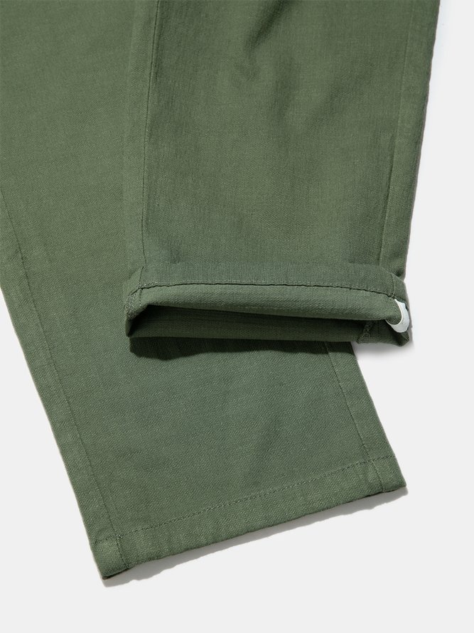 Cotton Solid Straight Chino Pants