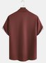 Mens Casual Art Geometric Stripes Short Sleeve Shirt Lapel Print Top