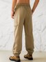 Cotton and linen style based leisure trousers