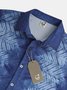 Mens Tie Dye Print Front Buttons Soft Breathable Chest Pocket Casual Hawaiian Shirt