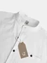 Cotton Linen Plain Color Casual Long Sleeve Shirt