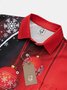 Christmas Decoration Chest Pocket Short Sleeve Shirt
