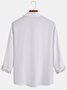 Cotton and linen based net color style leisure men long sleeve shirt