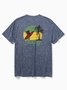 Washed Cotton Coconut Tree Crew T-Shirt