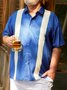 Big Size Chest Pocket Short Sleeve Bowling Shirt