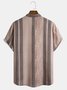 Striped Chest Pocket Short Sleeve Shirt