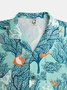 Coral Chest Pocket Short Sleeve Aloha Shirt