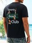 Pure Cotton Beach Volleyball Casual Round Neck T-Shirt