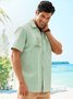 Hardaddy® Cotton Coconut Tree Embroidered Short Sleeve Resort Shirt