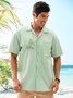 Hardaddy® Cotton Coconut Tree Embroidered Short Sleeve Resort Shirt