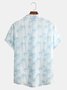 Coconut Tree Chest Pocket Short Sleeve Aloha Shirt