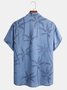 Coconut Tree Chest Pocket Short Sleeve Resort Shirt