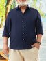 Big Size Plain Long Sleeve Shirt