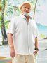 Big Size Splice Short Sleeve Casual Shirt