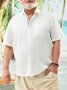 Big Size Splice Short Sleeve Casual Shirt