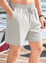 Cotton Linen Hawaiian Casual Shorts