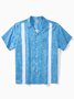 Hardaddy® Cotton Striped Leaf Chest Pocket Bowling Shirt