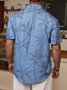 Coconut Tree Chest Pocket Short Sleeve Resort Shirt
