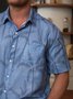 Coconut Tree Chest Pocket Short Sleeve Resort Shirt