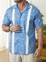 Hardaddy® Cotton Striped Leaf Chest Pocket Bowling Shirt