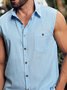 Cotton Plain Chest Pocket Vest