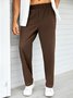 Men's Elastic Waist Cotton Linen Casual Trousers