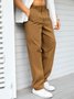 Cotton and Linen Plain Hawaiian Casual Trousers