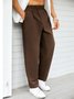 Men's Elastic Waist Cotton Linen Casual Trousers