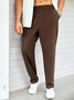 Men's Elastic Waist Cotton Linen Casual Trousers