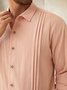 Cotton Pleats Long Sleeve Guayabera Shirt