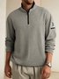 Stand Collar Zip Sweatshirt
