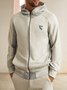 Cotton-Blend Hoodie Zip-up Sweatshirts