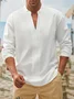 Hardaddy® Cotton Plain Long Sleeve V Neck Shirt