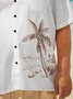 Big Size Coconut Tree Chest Pocket Short Sleeve Resort Shirt
