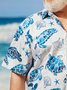 Big Size Sea Turtle Chest Pocket Short Sleeve Hawaiian Shirt