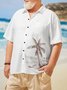 Big Size Coconut Tree Chest Pocket Short Sleeve Resort Shirt
