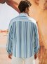 Striped Chest Pocket Long Sleeves Casual Shirt