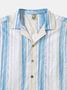 Hardaddy®Cotton Geometric Striped Bowling Shirt