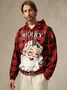 Ugly Plaid Santa Claus Hoodie Sweatshirt