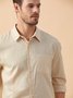 Textured Check Chest Pocket Long Sleeves Casual Shirt