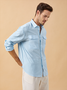 Cotton Linen Plain Chest Pocket Long Sleeve Casual Shirt