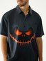 Halloween Ghostface Chest Pocket Short Sleeve Holiday Shirt