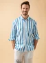 Striped Chest Pocket Long Sleeve Casual Shirt