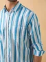 Striped Chest Pocket Long Sleeve Casual Shirt