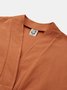 Cotton Plain Long Sleeve Casual Shirt