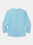 Cotton Plain Long Sleeve Casual Shirt